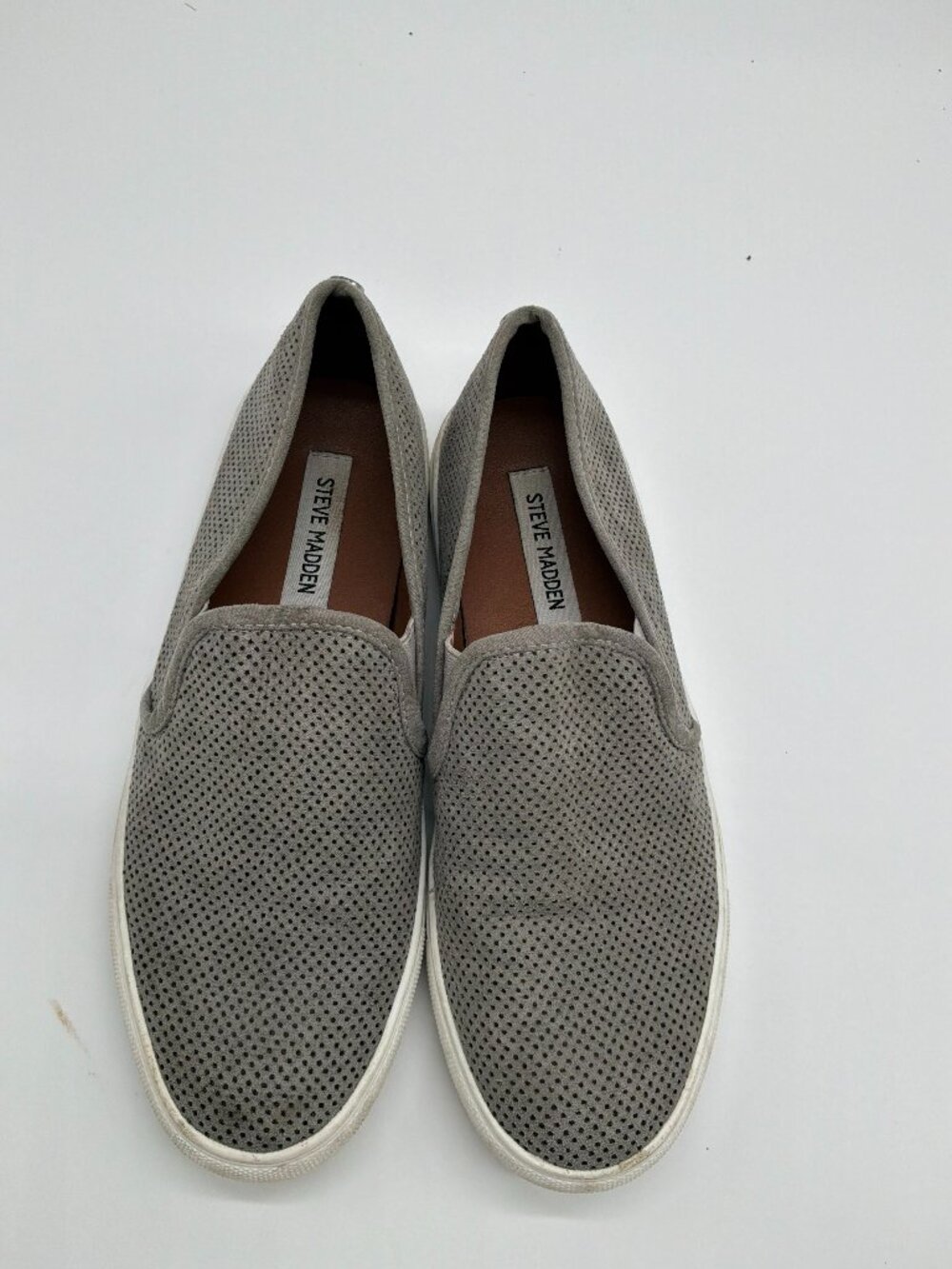 Steve Madden Zarayy Womens 9 Grey Speckeled Slip-on Boat Shoes